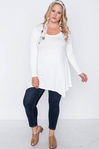 Plus Size Long Sleeve Basic Top