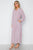 Mauve Multi Stripe Button Down Dress Maxi Blouse Shirt