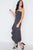 Strapless Flounce Hem Solid Dress