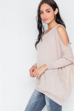 Asymmetrical Hem Seamed Sweater