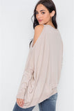 Asymmetrical Hem Seamed Sweater