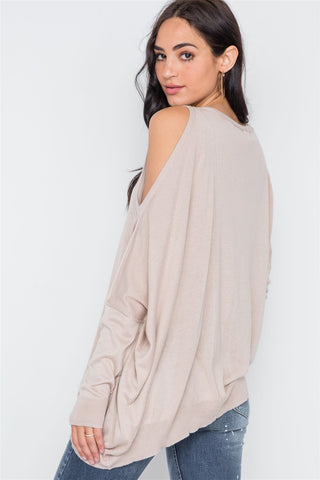 Asymmetrical Hem Seamed Sweater