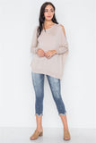 Asymmetrical Hem Seamed Sweater