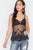 Black Sheer Embroidery Cami Top