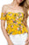Floral Off Shoulder Crop Top