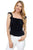 Polka Dot Smocked Ruffle Crop Top