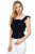 Polka Dot Smocked Ruffle Crop Top