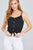 Round Neck W/button Down Front Tie Cami Top