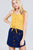 Round Neck W/button Down Front Tie Cami Top