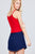 Round Neck W/button Down Front Tie Cami Top