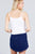 Round Neck W/button Down Front Tie Cami Top