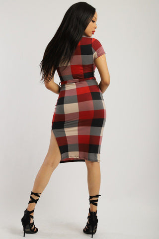 Plaid, Midi Tee Dress