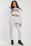 Solid, 2 Pieces Sweat Suit Set