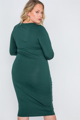 Plus Size Basic Bodycon Midi Dress
