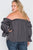 Plus Size Ruffled Satin Evening Top