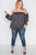 Plus Size Ruffled Satin Evening Top