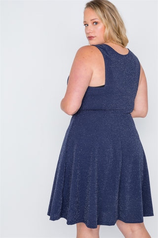 Plus Size Sleeveless A-line Evening Dress