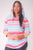 Striped, Hip Length Hoodie Top