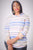 Striped, Hip Length Hoodie Top
