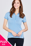 Classic Jersey Spandex Polo Top