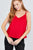 V-neck W/back Cross Strap Cami Woven Top