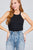 Halter Neck Cotton Spandex Rib Knit Top