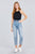Halter Neck Cotton Spandex Rib Knit Top
