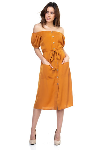 Button Down Midi Dress