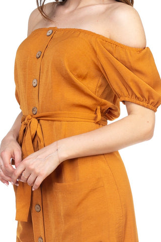 Button Down Midi Dress