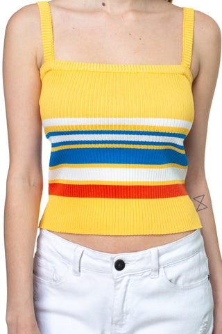 Stripe Sweater Cropped Top