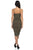 Sleeveless Ruched Belted Midi Dress