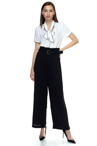 Belted Wide Leg Pants