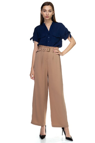 Belted Wide Leg Pants