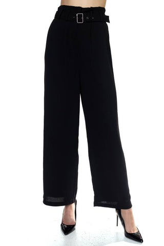 Belted Wide Leg Pants