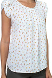 Tulip Short Sleeve Pleated Shirts