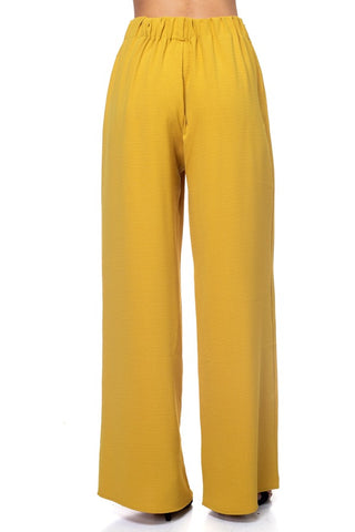 Belted Pleated Palazzo Pants
