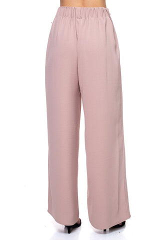 Belted Pleated Palazzo Pants