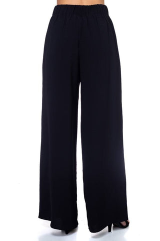Belted Pleated Palazzo Pants
