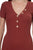Ribbed Button Trim Mini Dress