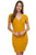 Ribbed Button Trim Mini Dress