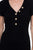 Ribbed Button Trim Mini Dress
