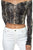Smocked Off Shoulder Topsnake Print Long Sleeve Cropped Top