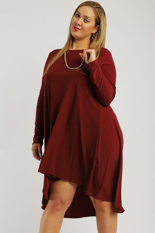 Solid, Loose Fit Dress