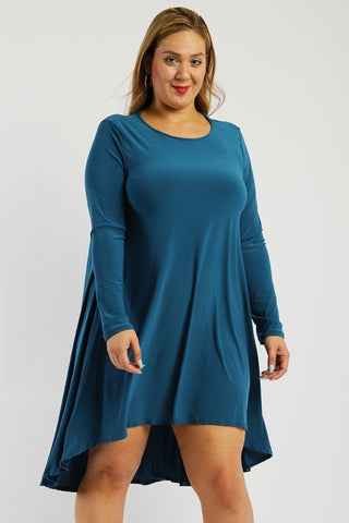 Solid, Loose Fit Dress