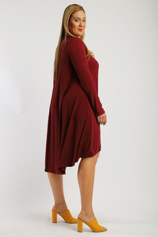 Solid, Loose Fit Dress
