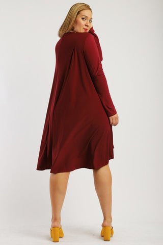 Solid, Loose Fit Dress