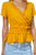Shirring Ruffle Cropped Top