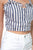 Stripe Button Down Cropped Top