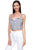 Stripe Button Down Cropped Top