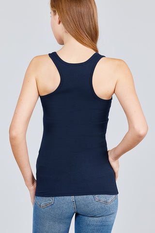 Racer Back Rib Tank Top